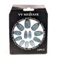 Set di 12 unghie finte glitterate, VV Meijiaer, verde