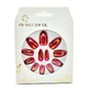 Set de 12 uñas postizas de espejo, VV Meijiaer, Rojo
