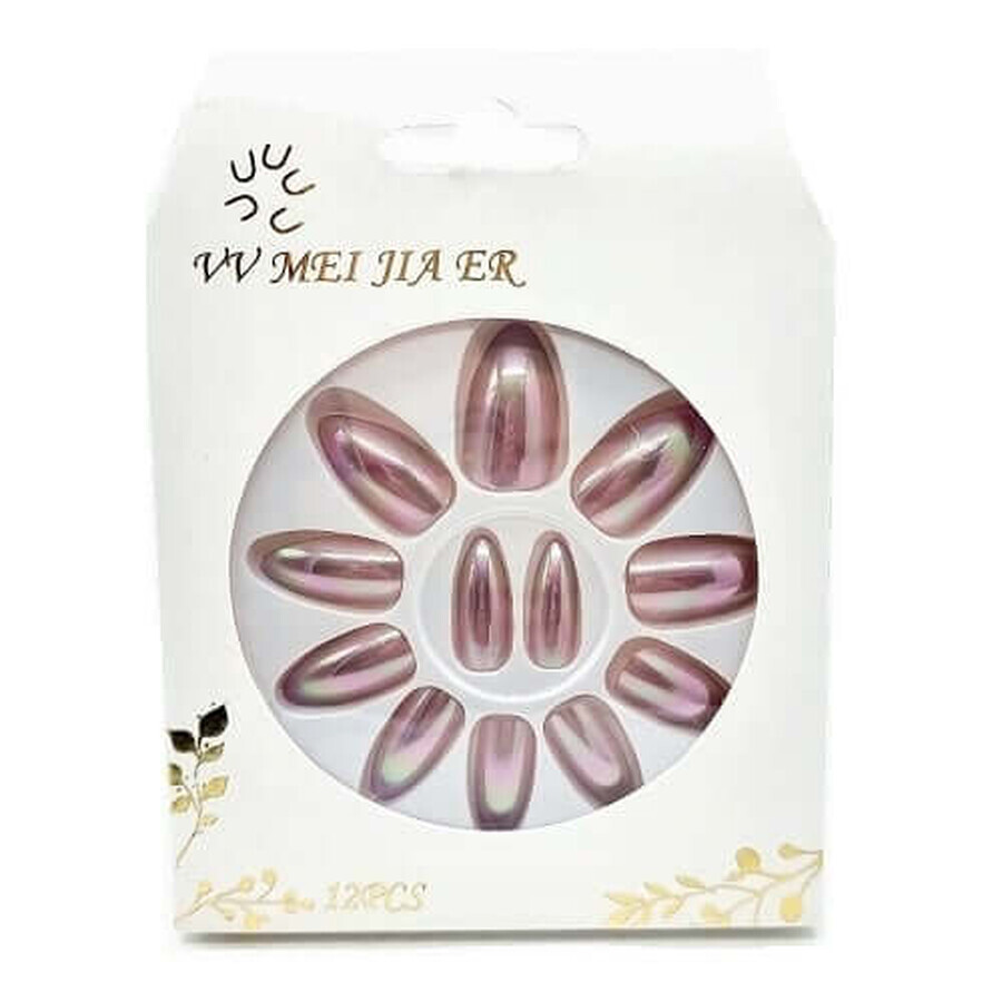 Boutique Set de 12 faux ongles en miroir, VV Meijiaer, Lilas Set de 12 faux ongles en miroir, VV Meijiaer, Lilas