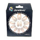Set di 12 unghie finte degradate con glitter, Janelove, rosa cipria