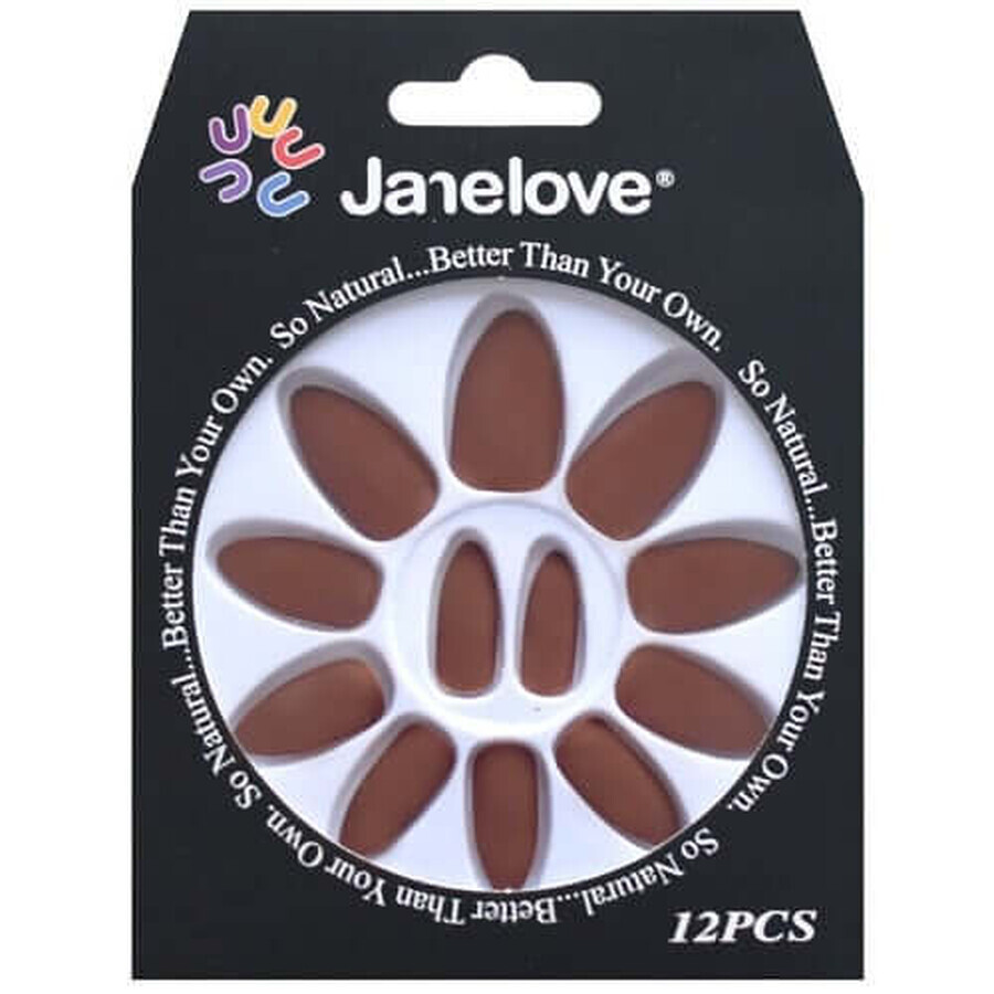 Buy Set of 12 false nails with matte appearance, Janelove, Matte, Chocolate Set of 12 false nails with matte appearance, Janelove, Matte, Chocolate