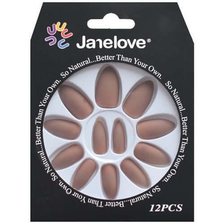 Buy Set of 12 false nails with matte appearance, Janelove, Matte, Brown Set of 12 false nails with matte appearance, Janelove, Matte, Brown