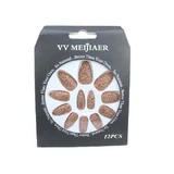 Set de 12 uñas postizas de purpurina, VV Meijiaer, Oro