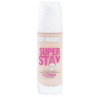 Maybelline Veerkrachtige Foundation, Superstay 24H, Micro-Flex, SPF19, 005 Licht Beige, 30 ml