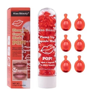 Lip Volume Capsule Set, Kiss Beauty, Plump Lip Capsule Mask Pop, 45 Capsules