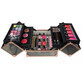Makeup Bag with Cosmetic Products, Technic, Beauty Case, Black &amp; Rose Gold