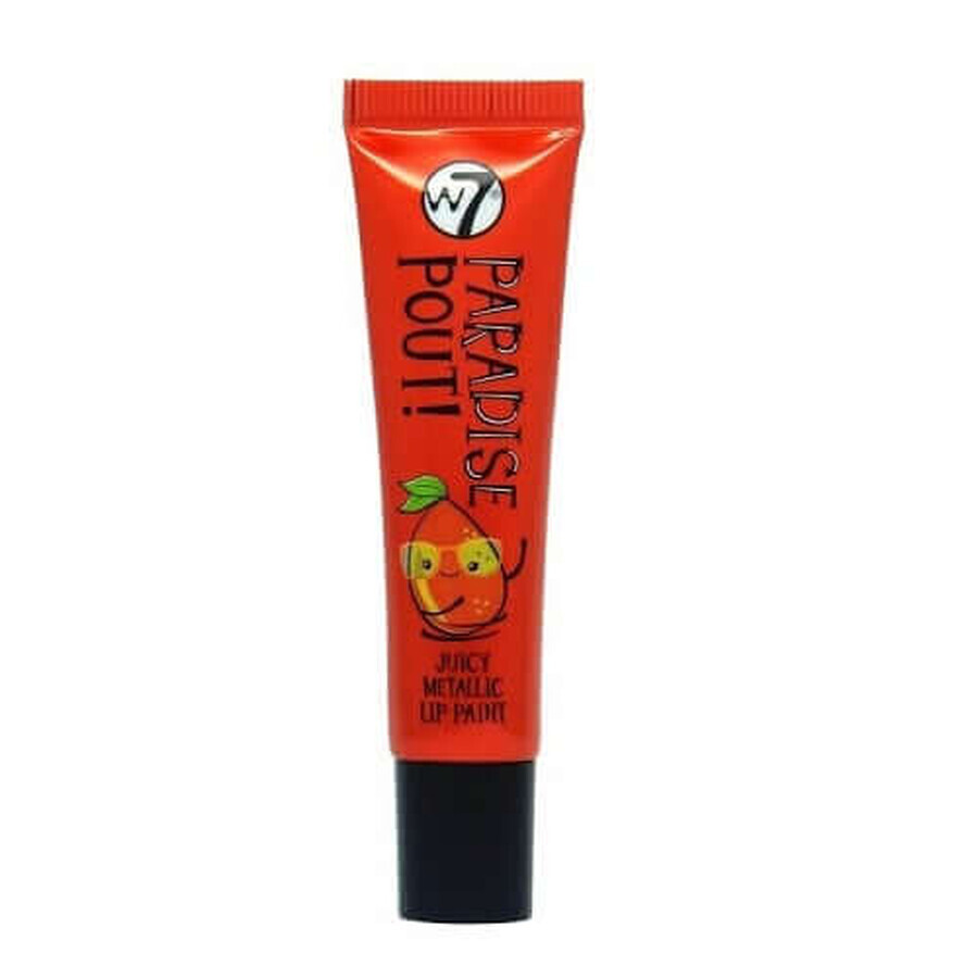 Rossetto metallizzato, W7, Paradise Pout Juicy, Mouthwatering Mango, 13 ml