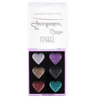 Glitter make-up palet, Ushas, 6 kleuren, 03, 9 g