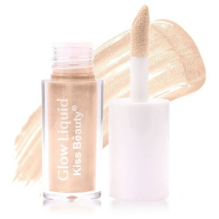 Illuminatore liquido, Kiss Beauty, Liquid Glow Highlight, 02, 4 ml