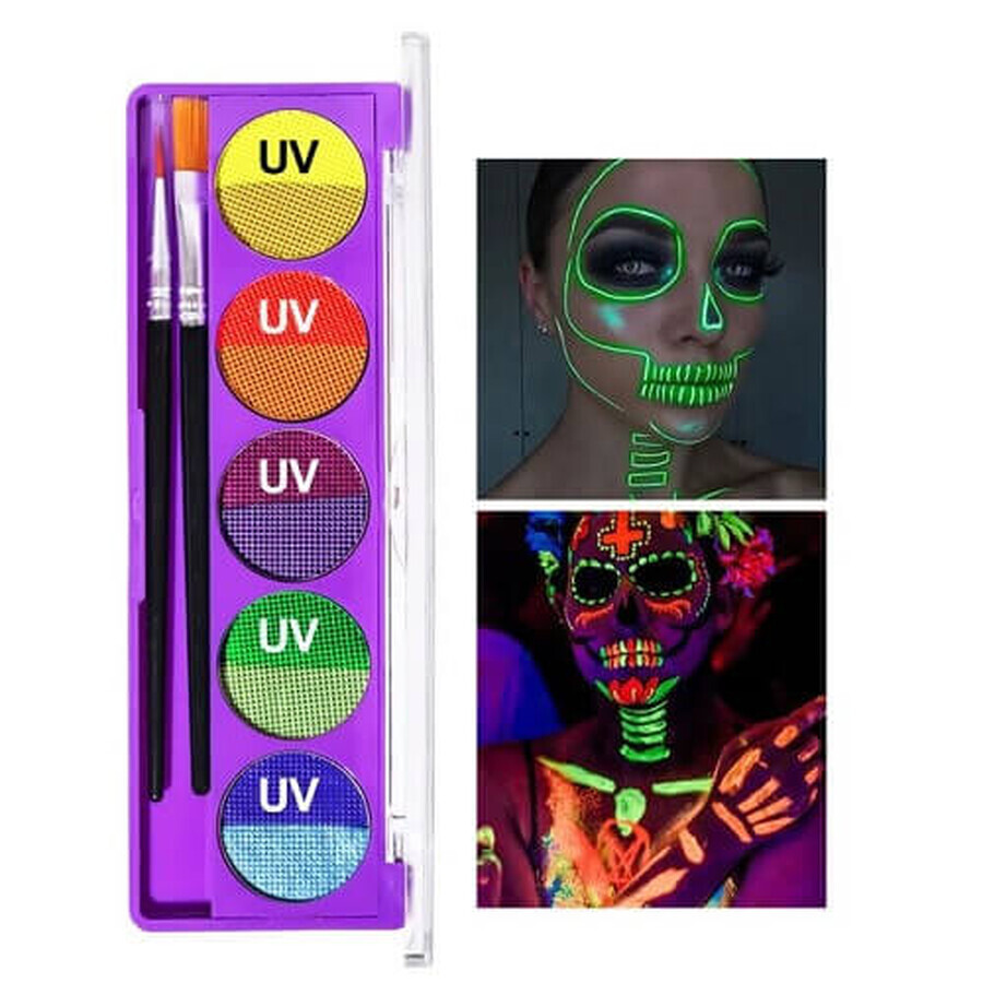 Cumpără Paleta Machiaj Fata si Corp, Handaiyan, UV Neon, Paint Dream Kit, 10 Culori, 01 Paleta Machiaj Fata si Corp, Handaiyan, UV Neon, Paint Dream Kit, 10 Culori, 01