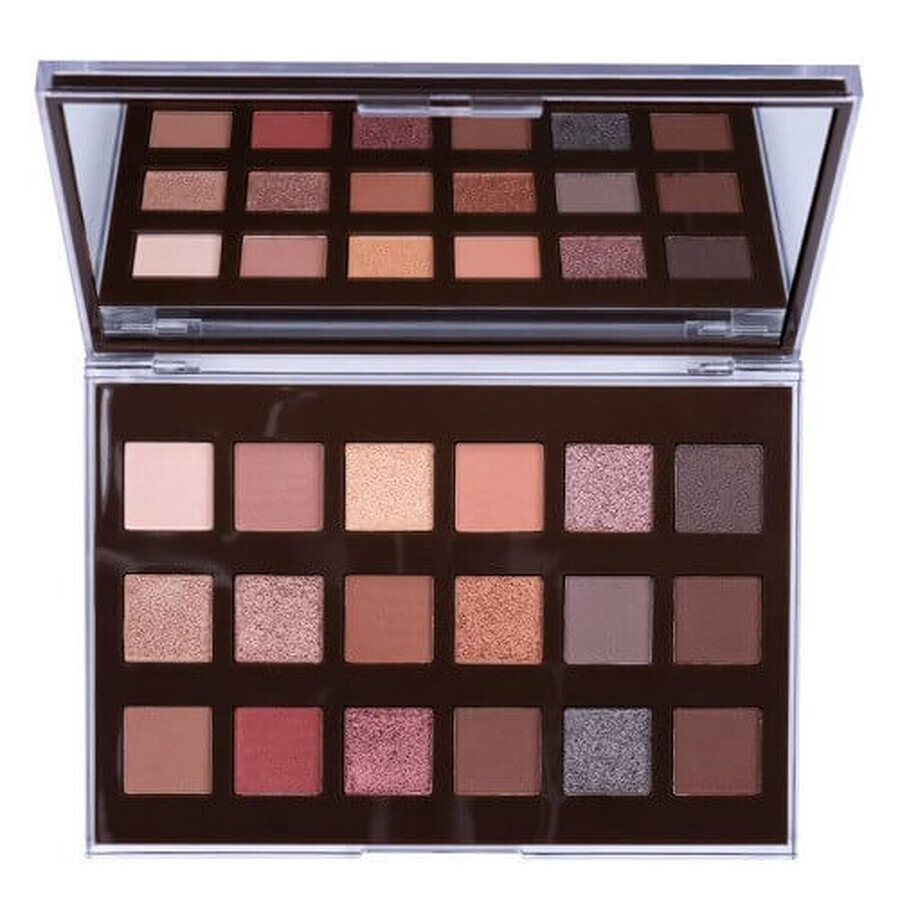 Paleta de sombras de ojos 18 Paleta de sombras de ojos, Febble, Eye Cheek Essential, Marrón
