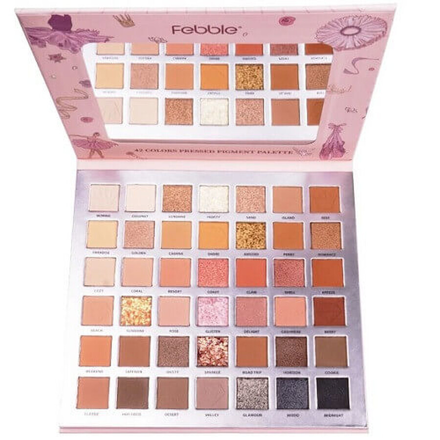 Kit de maquillaje, Febble, Glory Of Ballet, 42 sombras de ojos