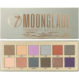 Paleta de 12 sombras de ojos, W7, Moonglade, Vegana, 20,4 g