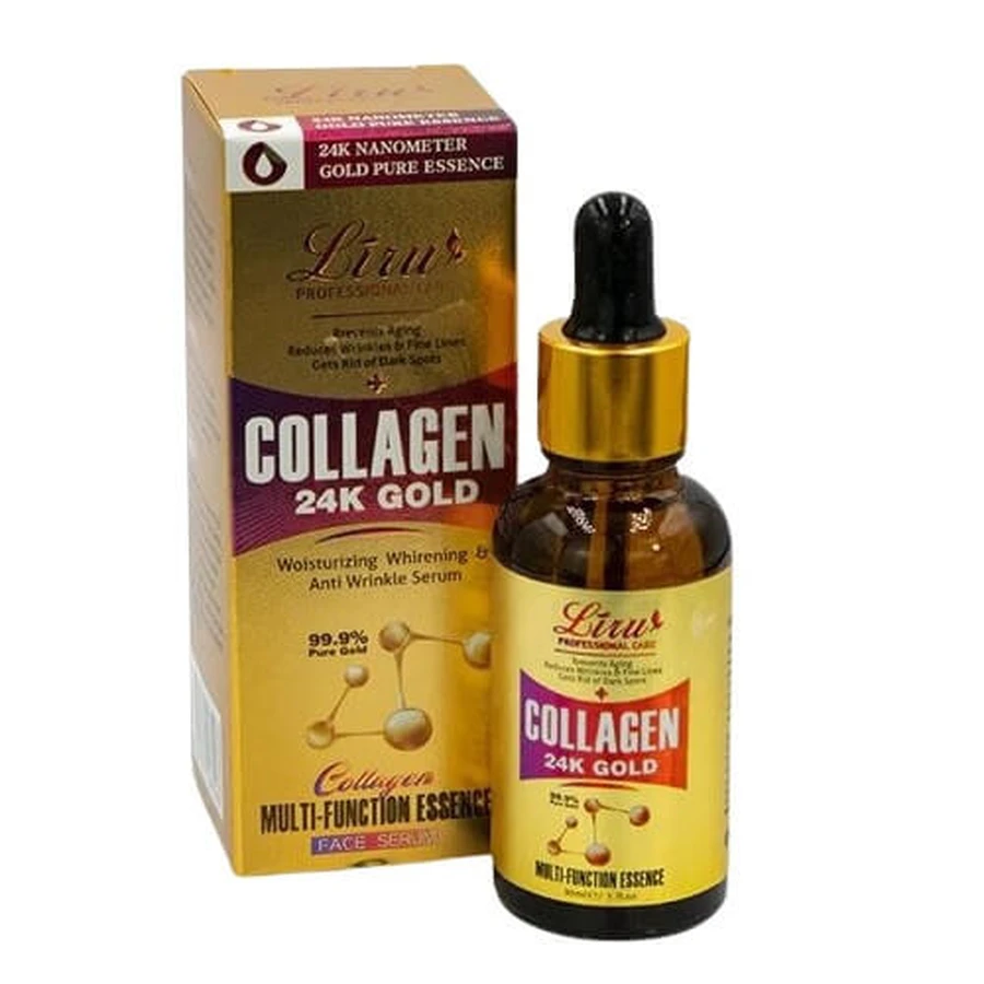 Liru Collagen 24K Gold Sérum pour le visage, 30 ml