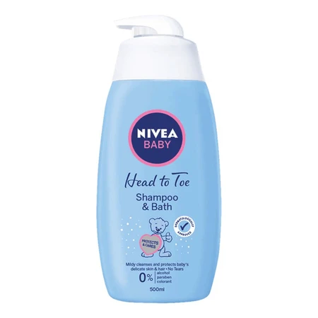Champú y espuma de baño, 500 ml, Nivea Baby