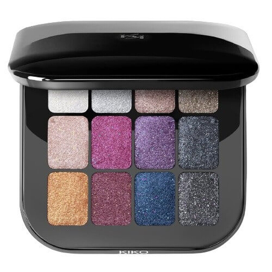 Sidefate Blush Palette, Kiko Milano, Cult Kleuren, 02 Schokkende Sparkle Tinten, 12 Kleuren, 12 g