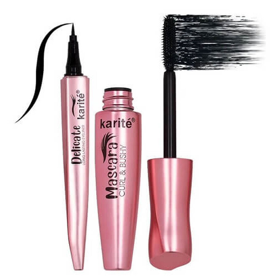Set 2en1 Mascara et Eyeliner, Shea, Big Eyes, Waterproof, noir