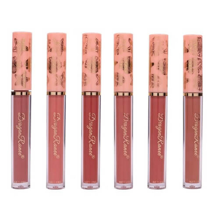 Set de 6 rouges à lèvres liquides mats, Ranee, 6 x 2 ml, A