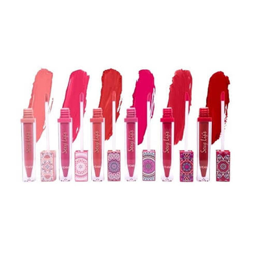 Lot de 6 rouges à lèvres liquides mats, Handaiyan, Bohemian Rhapsody, Sexy Lips, 6 x 7,2 ml