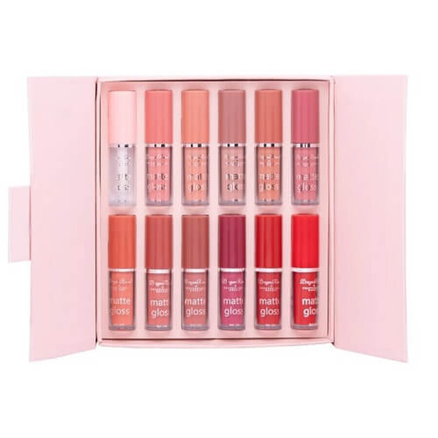Set of 12 Matte Liquid Lipsticks, Ranee, 12 x 2 ml