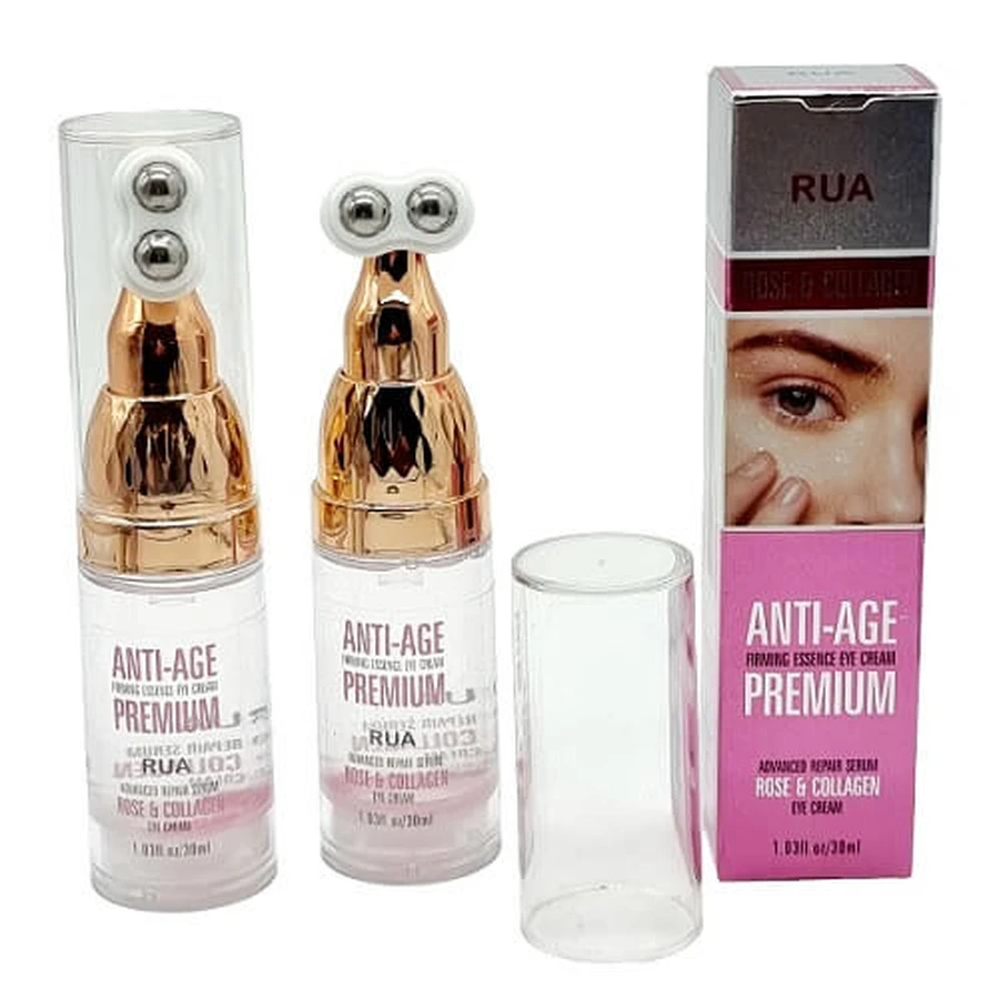 RUA Sérum anti-rides pour les yeux à la rose et au collagène, 30 ml