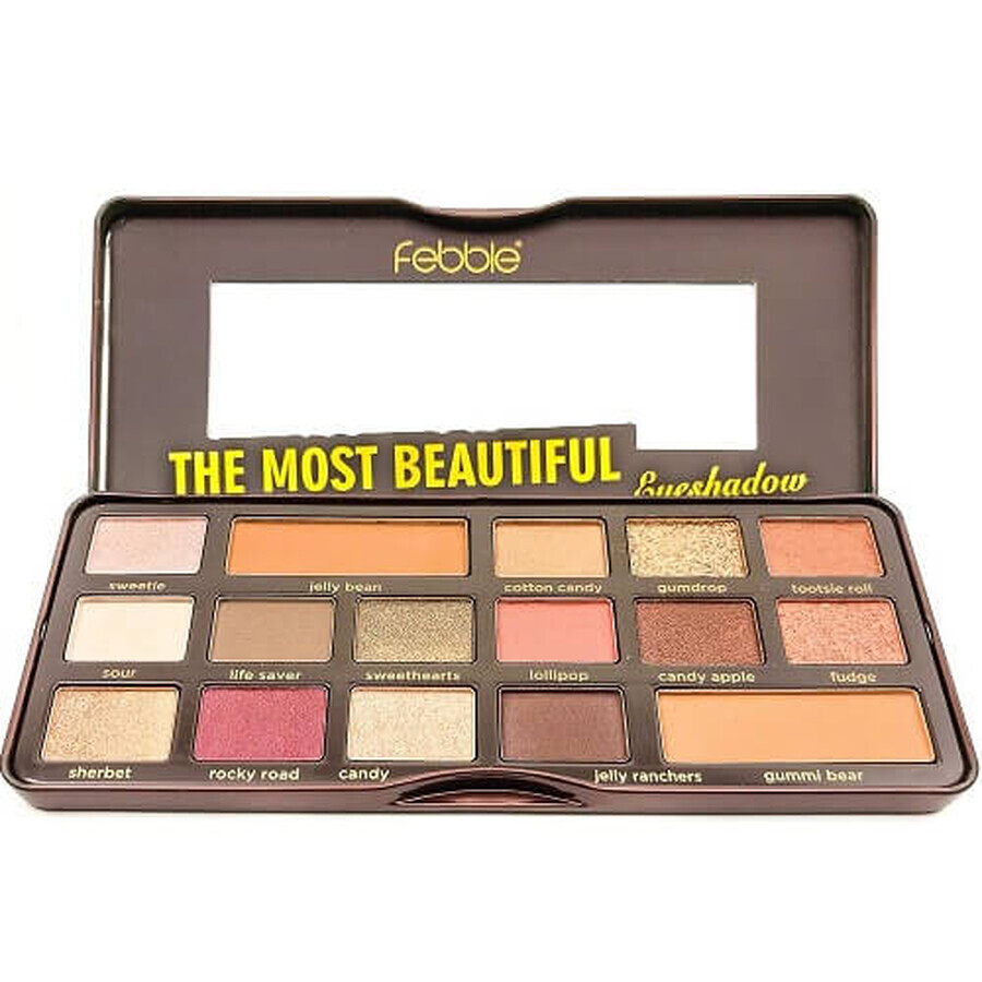 Febble De Mooiste Oogschaduwpalette, Febble, De Mooiste, 16 tinten, 25 g