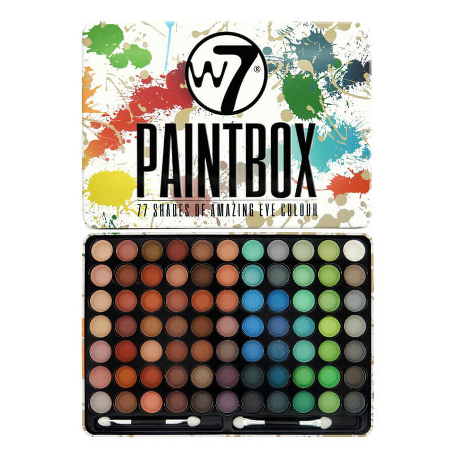 W7 Paintbox Paintbox Palette d'ombres à paupières 77 couleurs