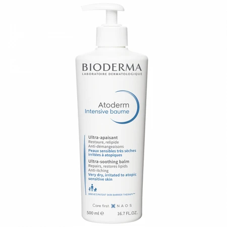 Bioderma Atoderm Bálsamo Intensivo Reestructurante y Calmante Pieles Atópicas, 500 ml