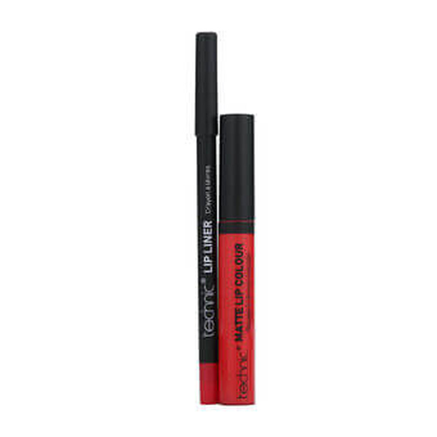 Lippenstift en lipliner set Technic Lip Kit Matte Schaduw Lady Bird