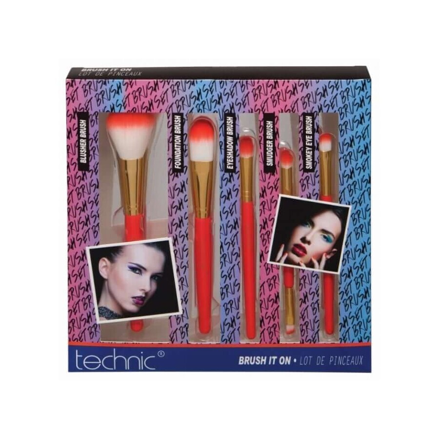 Set de 5 pinceaux de maquillage Technic Brush It On