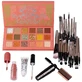 Make-up Set: Blush Kit + Brushes + Lipstick + Primer + Mascara