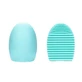 Brush Egg - Silicone accessory for cleaning makeup brushes, Blue color