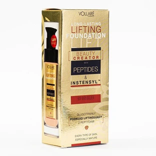 Anti-wrinkle foundation, Vollare Lifting, Peptides, 604 Warm Golden