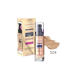 Vollare Base Iluminadora, Ácido Hialurónico, 504 Natural Tan