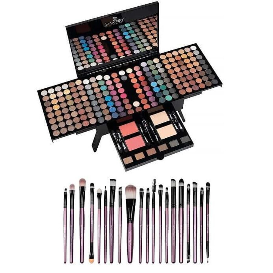 SensoPRO make-up kit, 190 eyeshadows and 20 application brushes