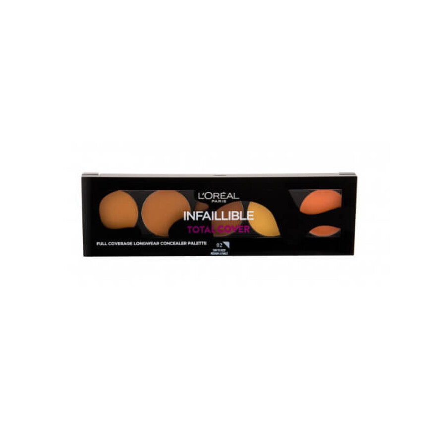 Loreal Total Cover Concealer Palette, Shade 02 Tan To Deep