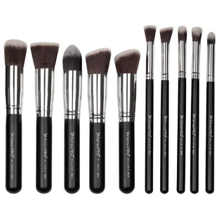 Set of 10 make-up brushes, SensoPRO, Black, case included