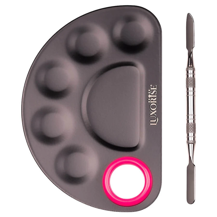 Luxorise metalen make-up mengpalet, zwart