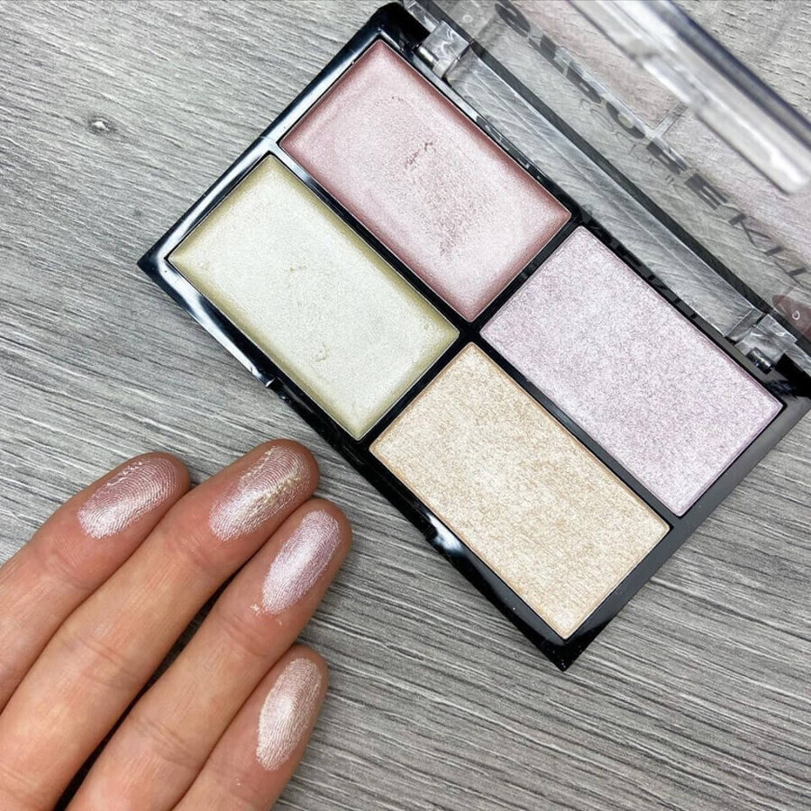 Paleta iluminadora, Technic, Kit estroboscópico, iluminador, 4 colores