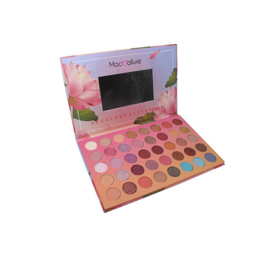 Kit de maquillaje paleta de sombras de ojos, Lotus, Mocallure, 40 colores