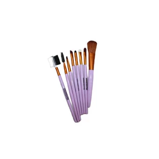 Brochas de maquillaje, Brocha de maquillaje, 8 brochas Lila