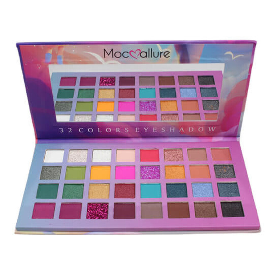 Eye shadow palette makeup kit, Mocallure Mysterious Kiss, 32 colors