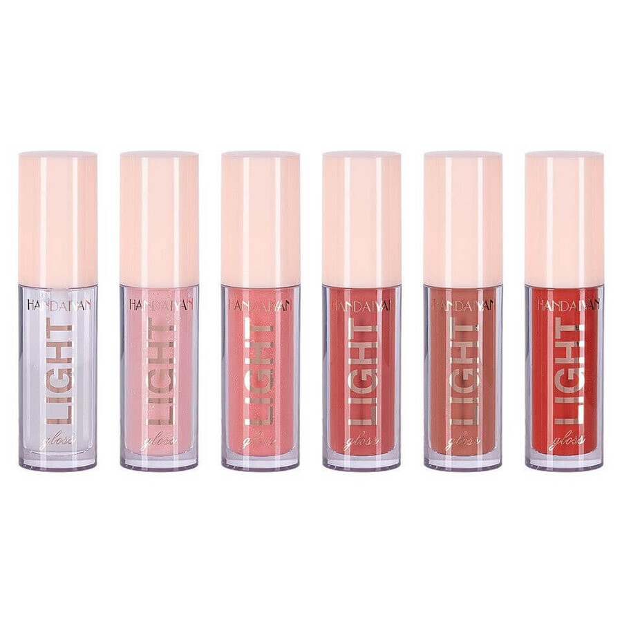 Set of 6 liquid lipsticks Handaiyan, Light gloss