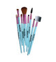 Makeup Brush Set, Makeup, 8 brushes, turquoise