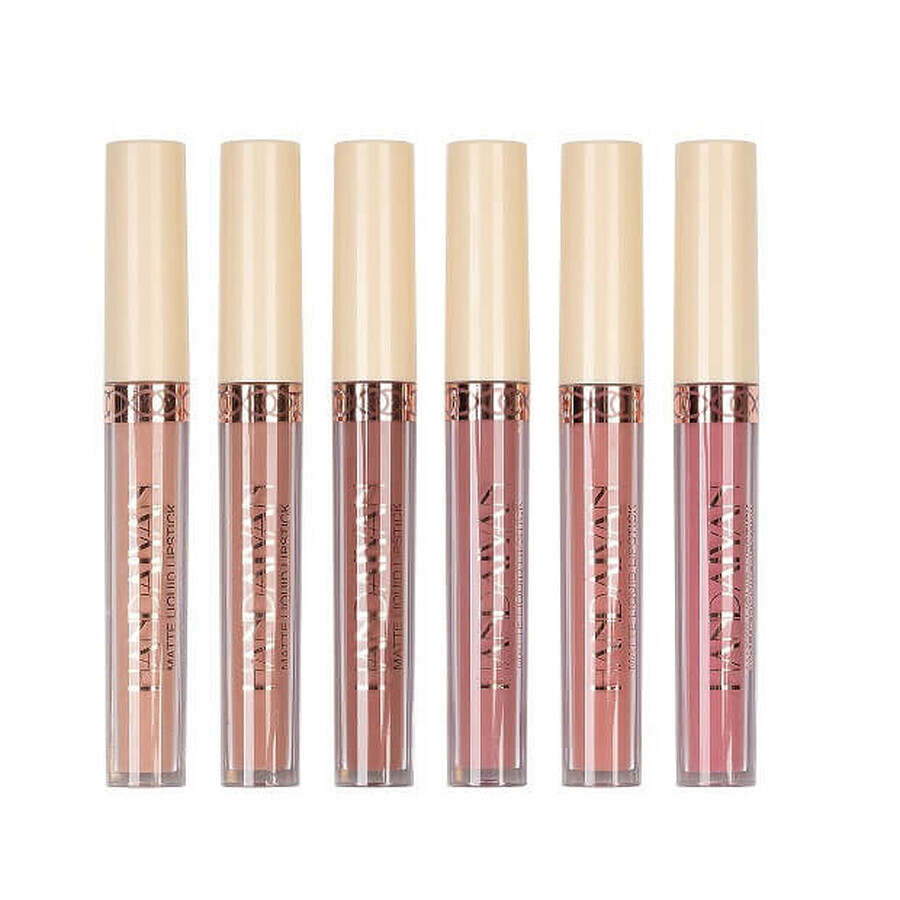 Set de rouge à lèvres, Handaiyan, rouge à lèvres liquide rose mat, 6 , B