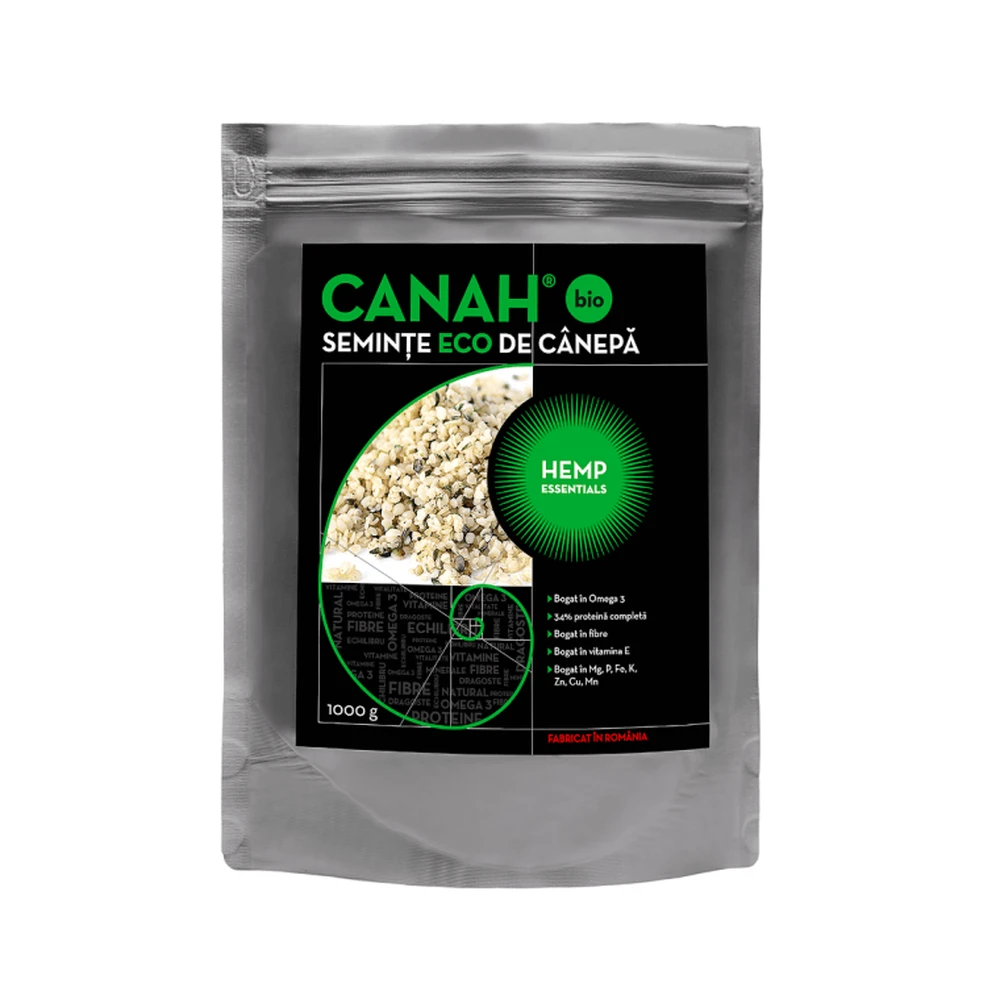Semillas de cáñamo descascarilladas ECO, 1000 g, Canah