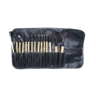 Set mit 15 Schminkpinseln, Fraulein, Schwarz