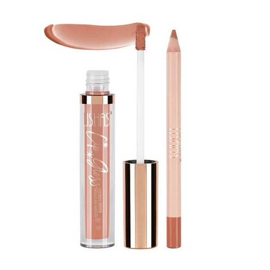 Set lippenstift en lippotlood, Ushas, Lipgloss Lippotlood, 10