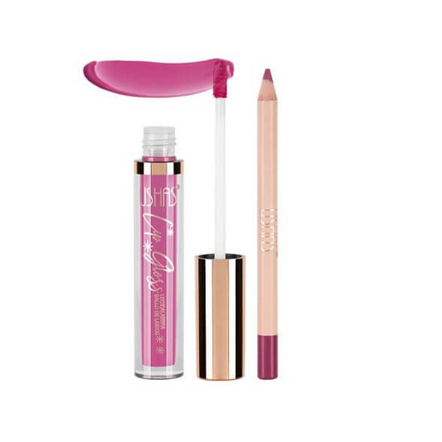 Lipstick and lip pencil set, Ushas, Lip Gloss Lip Pencil, 06