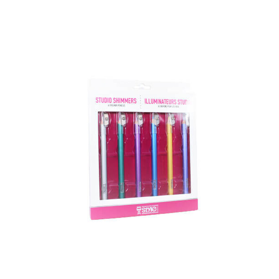 Set de 6 crayons à paupières pailletés, Style, Studio Shimmers